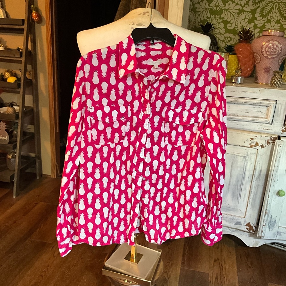 Talbots Large Ls Button Up - image 5